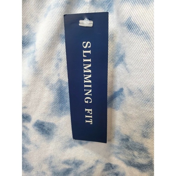 Chaps Denim Women's White & Blue Cotton Mid Rise Slimming Fit Jeans Pant Size 10 - Picture 5 of 9